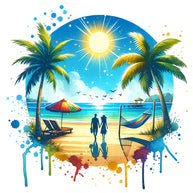 Summer at the Beach Fabric Panel 5