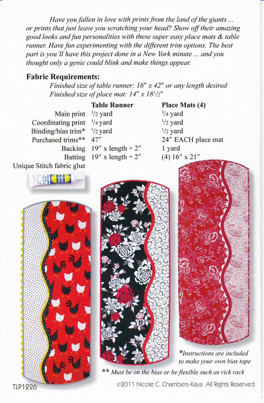 Fundamentally Fun Table Runner & Place Mats