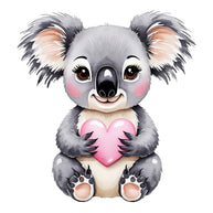 Valentine Tropical Koala Fabric Panel