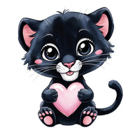 Valentine Tropical Panther Fabric Panel