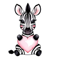 Valentine Tropical Zebra Fabric Panel