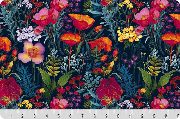 Vibrant Whispering Blooms Secret Garden Quilting Cuddle Fabric Per Yard
