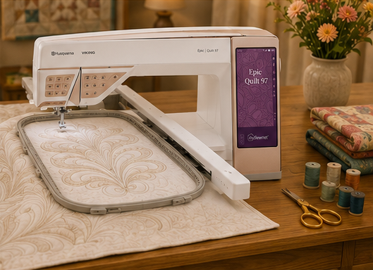 HUSQVARNA VIKING EPIC Quilt 97 Sewing & Quilting Machine | Premium Computerized Quilting System