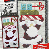 Vintage Santa Machine Embroidery Version with Hanger