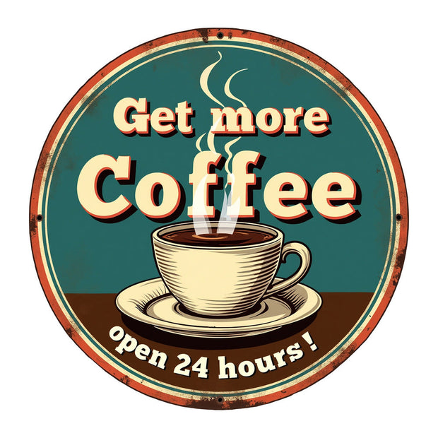 Vintage Coffee Signs Fabric Panel 12