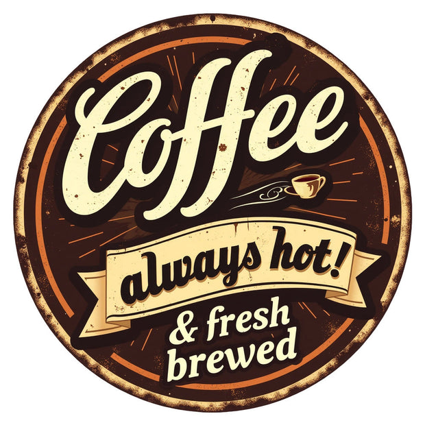Vintage Coffee Signs Fabric Panel 17
