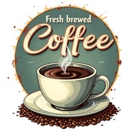 Vintage Coffee Signs Fabric Panel 20