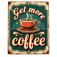 Vintage Coffee Signs Fabric Panel 9