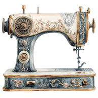 Vintage Sewing Machine Fabric Panel 12