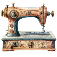 Vintage Sewing Machine Fabric Panel 13