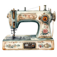 Vintage Sewing Machine Fabric Panel 14
