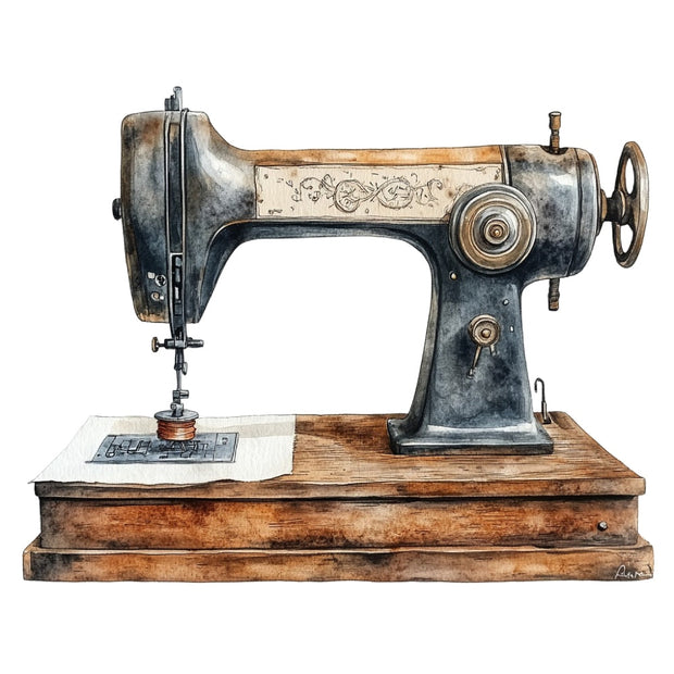 Vintage Sewing Machine Fabric Panel 18