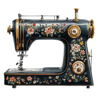 Vintage Sewing Machine Fabric Panel 2