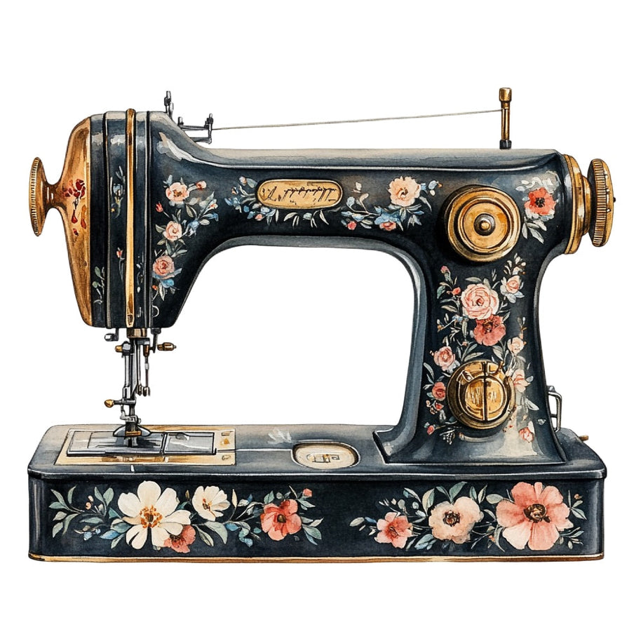 Vintage Sewing Machine Fabric Panel 3