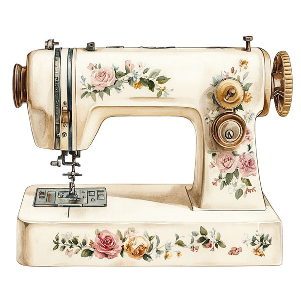 Vintage Sewing Machine Fabric Panel 4