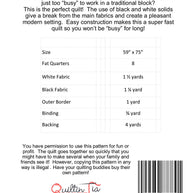 I'm Busy Fat Quarter Quilt Pattern