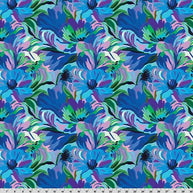 Wanderlust Florals Quilting Cuddle Blue Fabric per yard