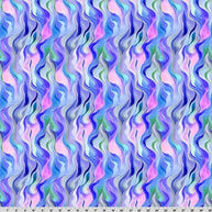 Wanderlust Rainbow Quilting Cuddle Blue Fabric per yard