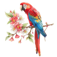 Watercolor Birds on a Branch Fabric Fabric Panel 33