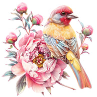 Watercolor Birds on a Branch Fabric Fabric Panel 4