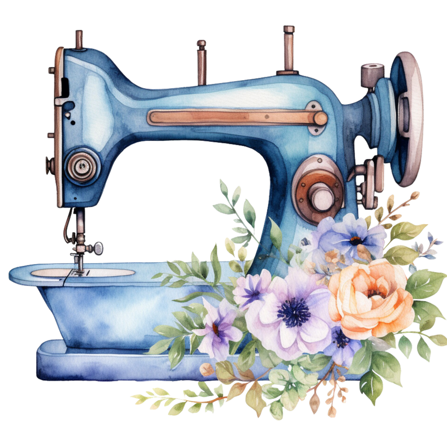 Watercolor Sewing Machines Fabric Panel 7