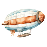 Watercolor Zeppelin Fabric Panel