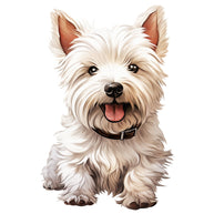 Westie Dog Fabric Panel