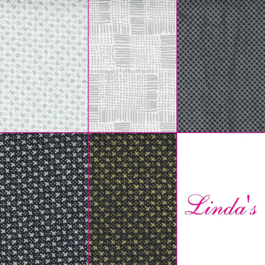 Whispers Metallic Fat Quarter Bundle - Set of 10