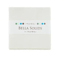 White Porcelain Bella Solids Charm Pack Precuts