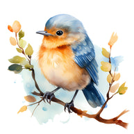 Woodland Baby Bird 1 Fabric Panel