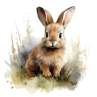 Woodland Baby Bunny 3 Fabric Panel
