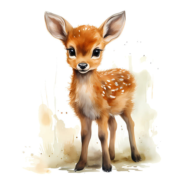 Woodland Baby Deer 1 Fabric Panel