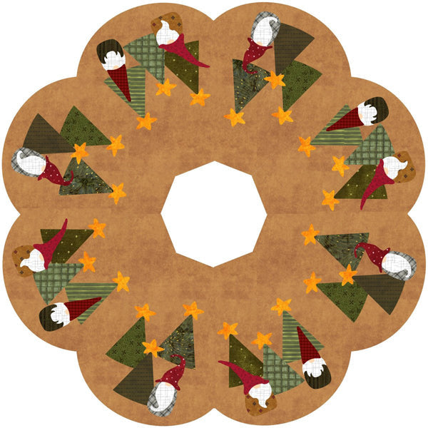 Gnomes Go 'Round Tree Skirt Pattern