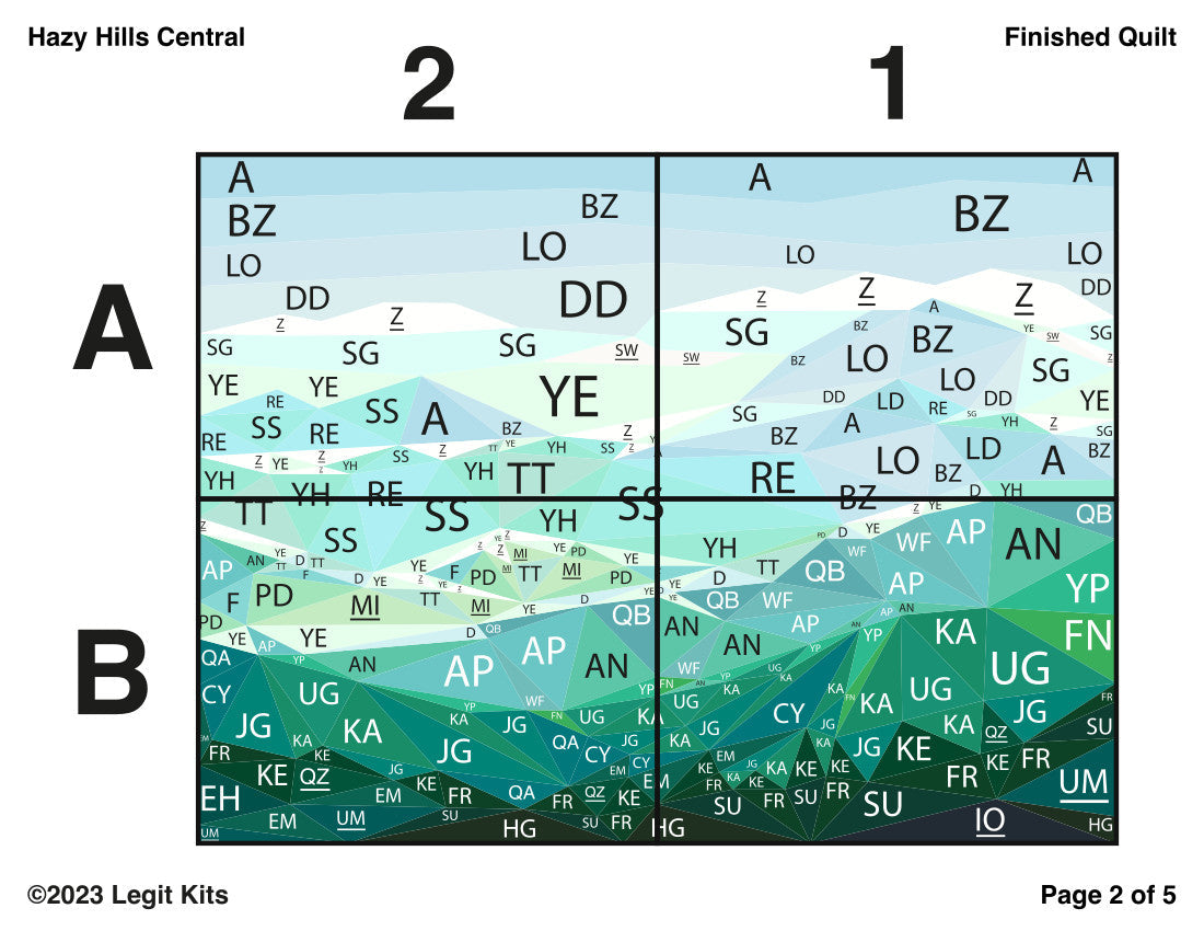 Hazy Hills Central Pattern (CONFETTI)