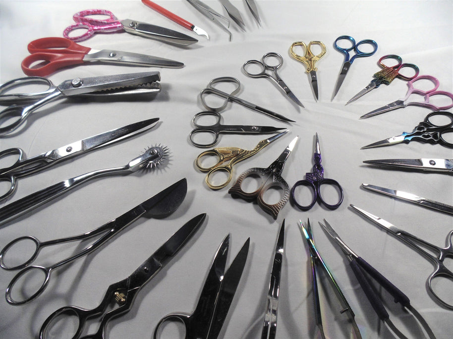 Master collection of sewing scissors and tools (30) from USA