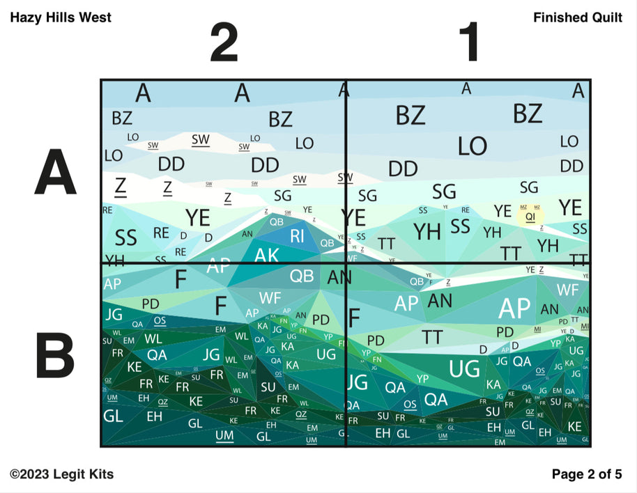 Hazy Hills West Quilt Kit (CONFETTI)