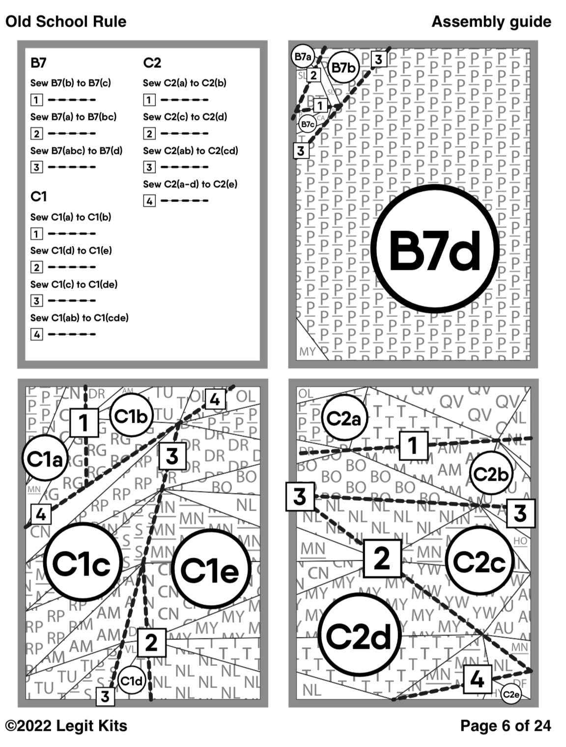 Old School Rule Quilt Kit