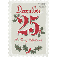Vintage Christmas Postage Fabric Panel 9