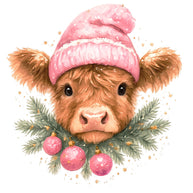 A Pink Christmas Fabric Panel 13