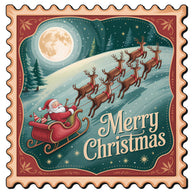 Vintage Christmas Stamps Fabric Panel 15