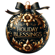 Elegant Christmas Ball Ornaments Fabric Panel 29