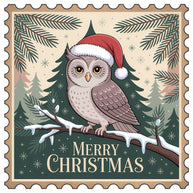 Vintage Christmas Stamps Fabric Panel 13