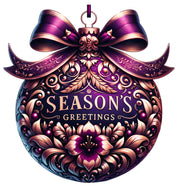 Elegant Christmas Ball Ornaments Fabric Panel 4