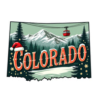 Christmas US States Fabric Panel 45