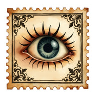 Halloween Postage Stamps Fabric Panel 15