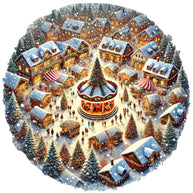 Christmas Villages Fabric Panel 39