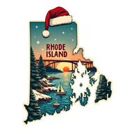 Christmas US States Fabric Panel 12