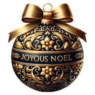 Elegant Christmas Ball Ornaments Fabric Panel 32