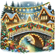 Christmas Villages Fabric Panel 53