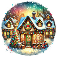 Christmas Villages Fabric Panel 89